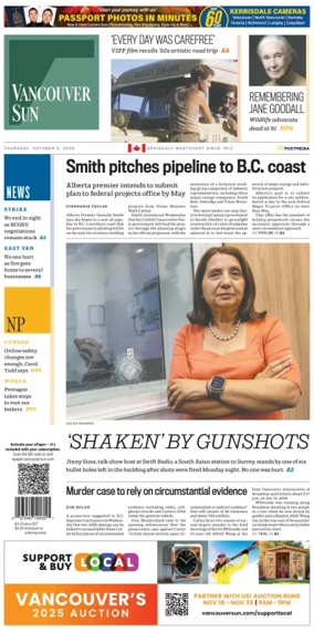Cover of Vancouver Sun