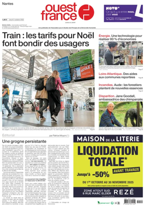 Cover of Ouest France (Nantes)