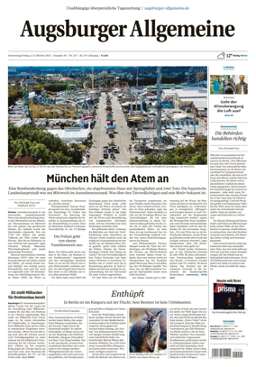 Cover of Augsburger Allgemeine (Ausgabe Stadt)