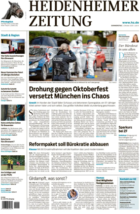 Cover of Heidenheimer Zeitung