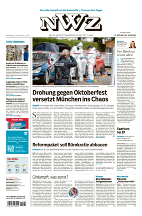 Cover of NWZ  (Göppinger Kreisnachrichten)
