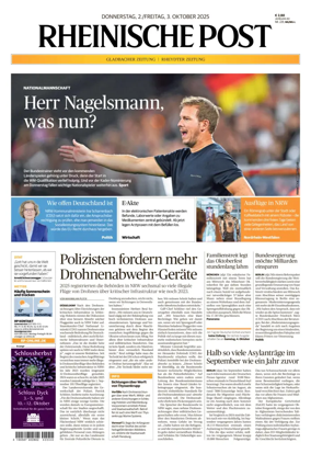 Cover of Rheinische Post - Mönchengladbach and Korschenbroich