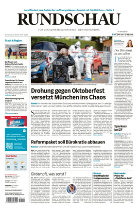 Cover of Rundschau für den Schwäbischen Wald – Der Kocherbote