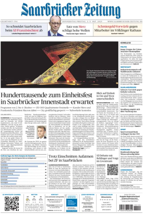 Cover of Saarbruecker Zeitung