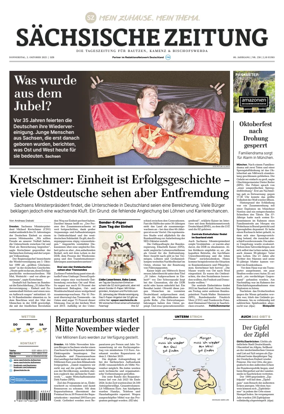 Cover of Sächsische Zeitung (Bautzen- Bischofswerda)