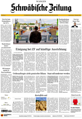 Cover of Schwaebische Zeitung (Wangen)