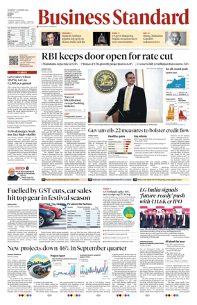 Cover of Business Standard