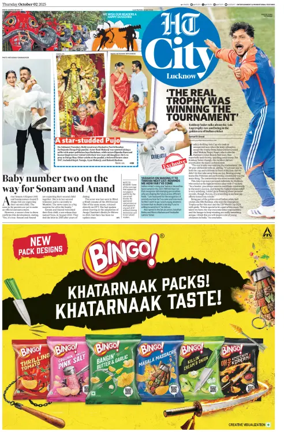 Cover of Hindustan Times (Lucknow) - Live