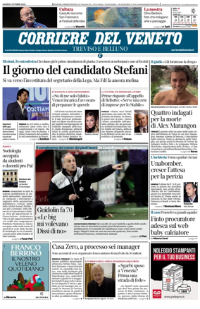 Cover of Corriere del Veneto (Treviso e Belluno)