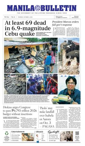 Cover of Manila Bulletin