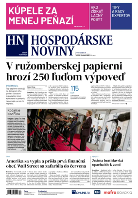Cover of Hospodárske noviny