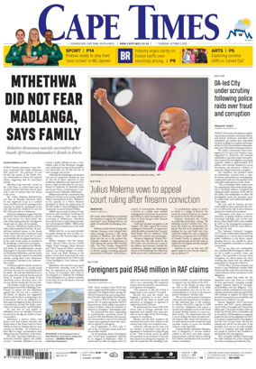 Cover of Cape Times