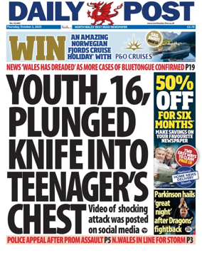 Cover of Daily Post (North Wales)