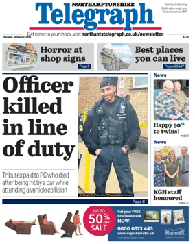 Cover of Northants Evening Telegraph