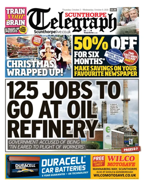 Cover of Scunthorpe Telegraph