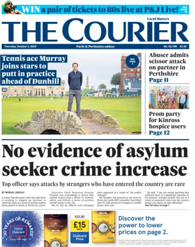 Cover of The Courier & Advertiser (Perth and Perthshire Edition)
