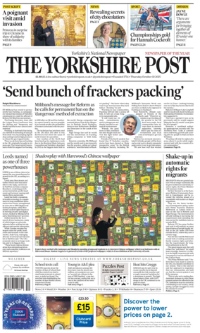 Cover of Yorkshire Post