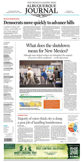 Cover of Albuquerque Journal