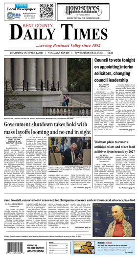 Cover of Kent County Daily Times