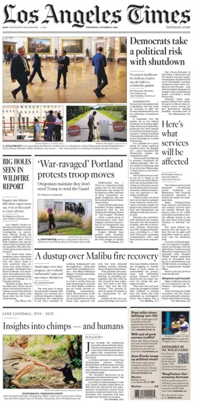 Cover of Los Angeles Times