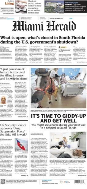 Cover of Miami Herald