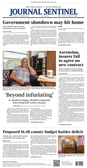 Cover of Milwaukee Journal Sentinel