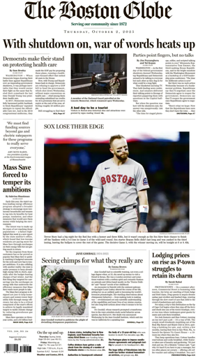Cover of The Boston Globe
