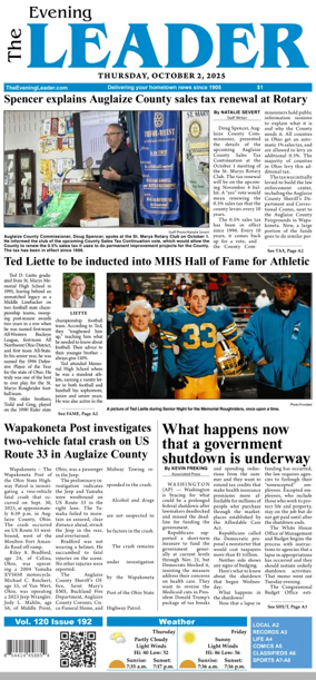 Cover of The Evening Leader