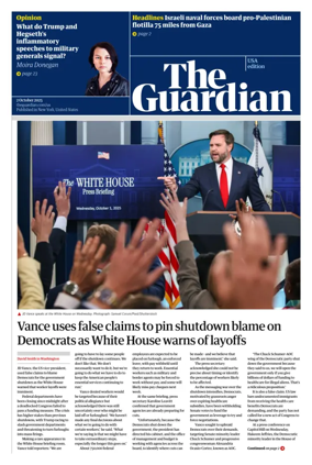 Cover of The Guardian (USA)