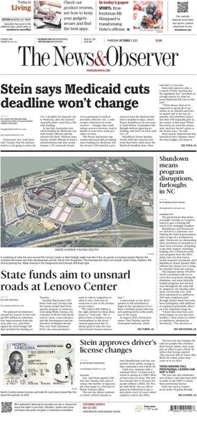 Cover of The News & Observer