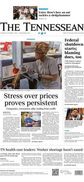 Cover of The Tennessean