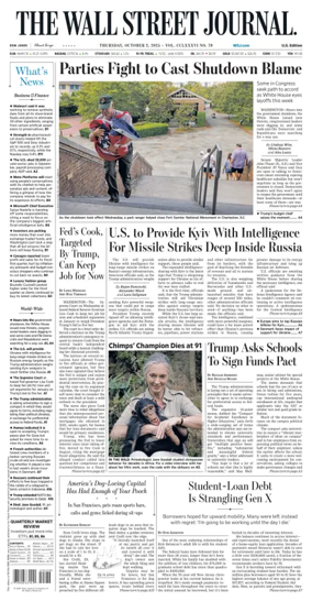 Cover of The Wall Street Journal