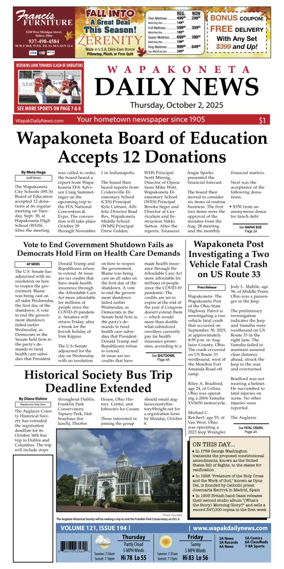 Cover of Wapakoneta Daily News