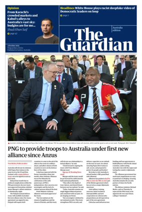 Cover of The Guardian Australia