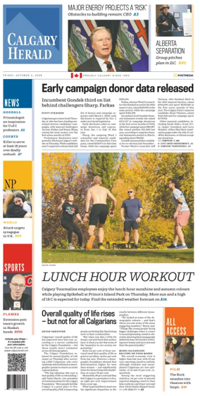 Cover of Calgary Herald