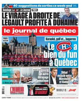 Cover of Le Journal de Quebec