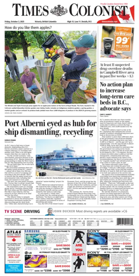 Cover of Times Colonist