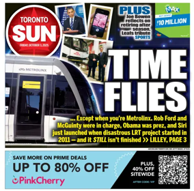 Cover of Toronto Sun