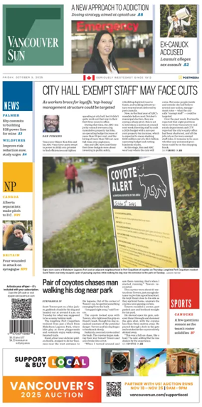 Cover of Vancouver Sun