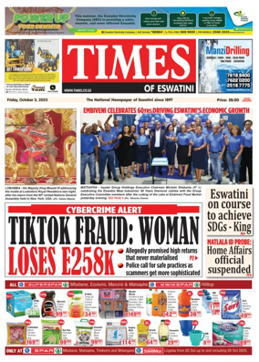 Cover of Times of Eswatini