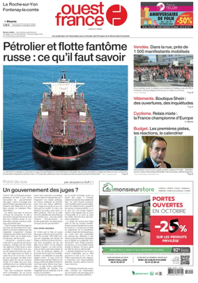 Cover of Ouest France (La Roche-sur-Yon)