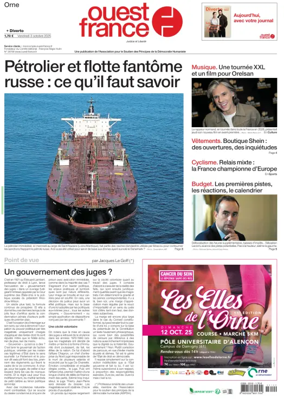 Cover of Ouest France (Orne)