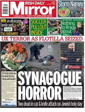 Cover of Irish Daily Mirror