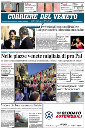 Cover of Corriere del Veneto (Vicenza e Bassano)