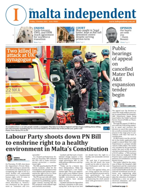 Cover of Malta Independent