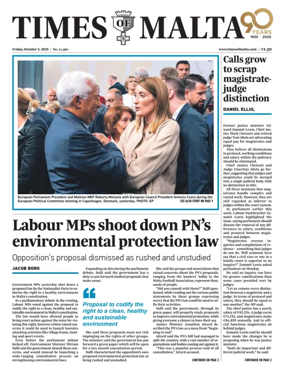 Cover of Times of Malta