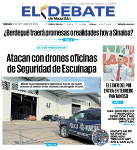 Cover of El Debate de Mazatlan