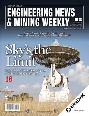 Cover of Engineering News and Mining Weekly