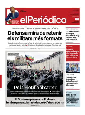 Cover of El Periódico de Catalunya (Català)