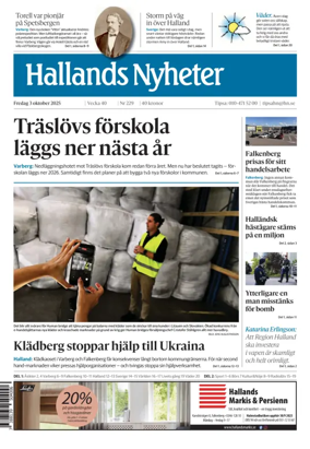 Cover of Hallands Nyheter